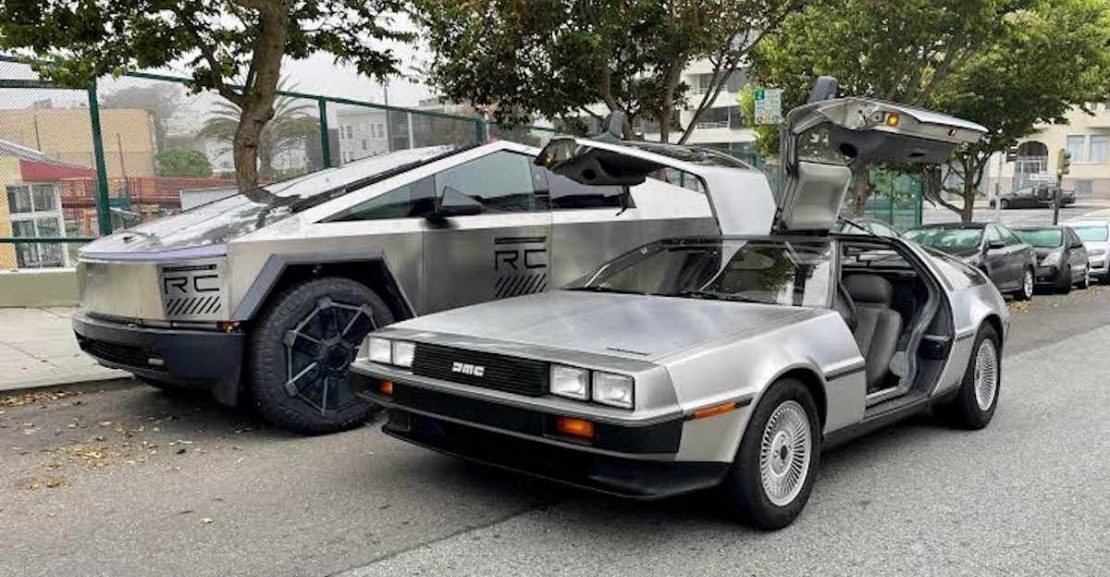 cybertruck delorean two iconic cars