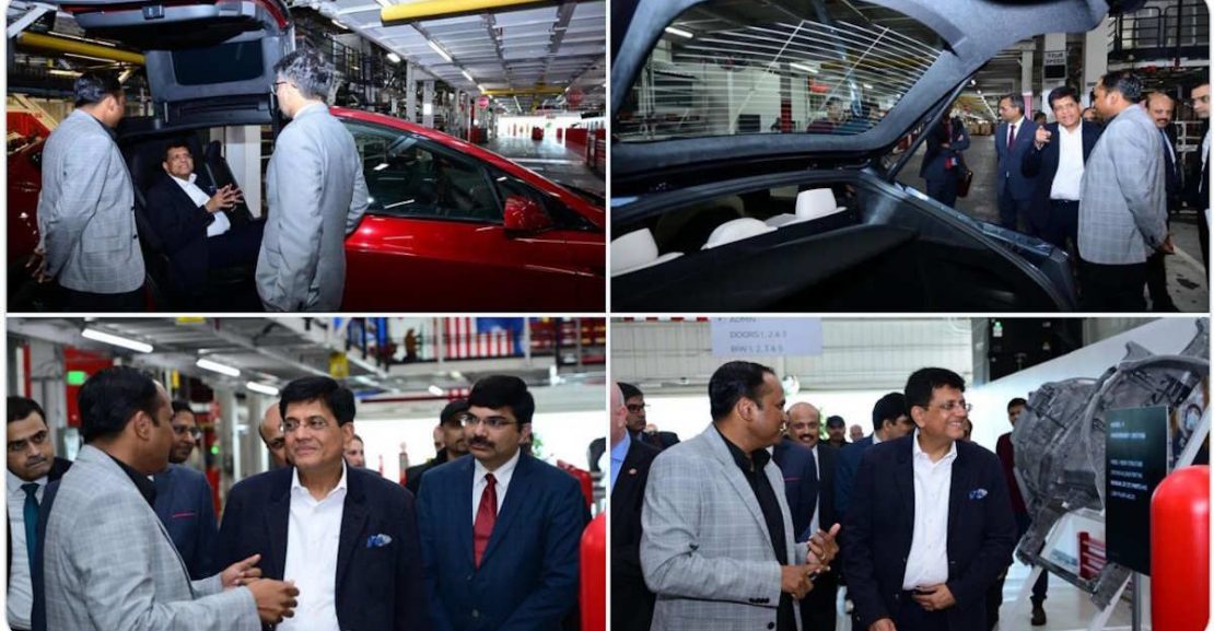 india minister commerce visist fremont tesla