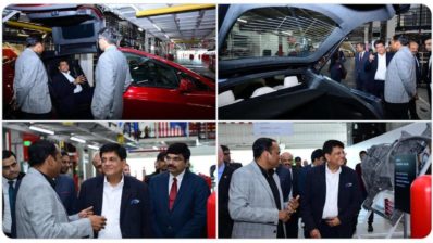 india minister commerce visist fremont tesla