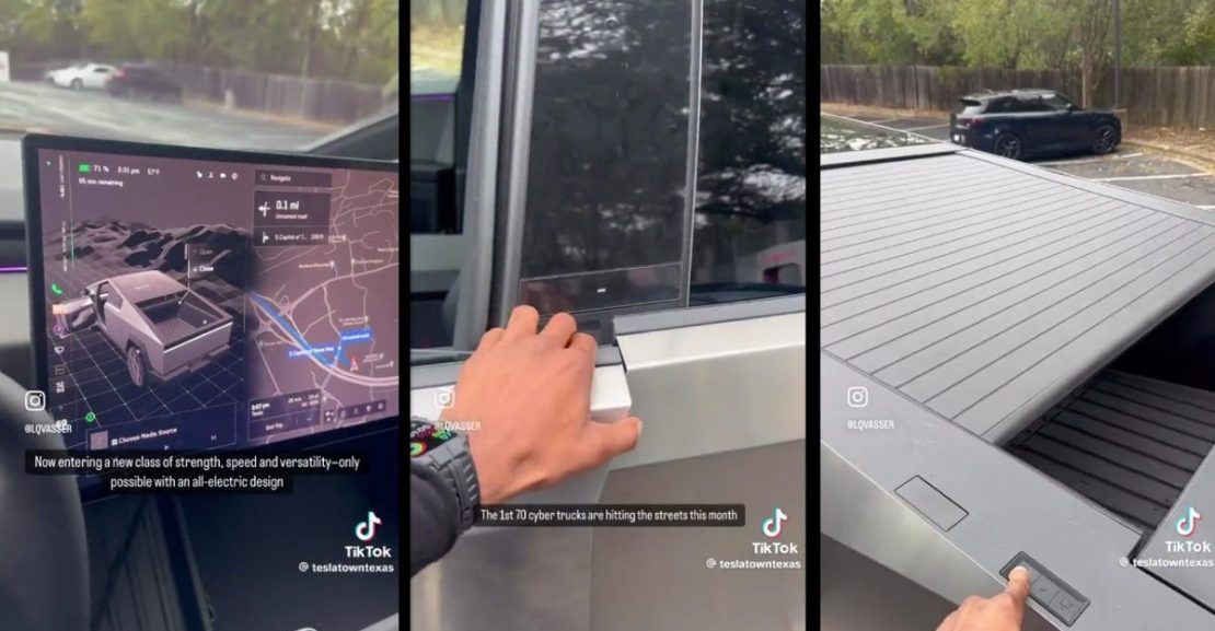 tesla cybertruck door ui