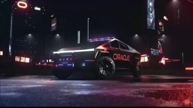 tesla cybertruck police car 2