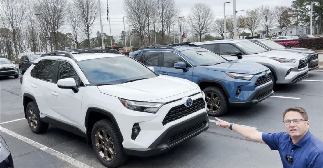 2023 toyota rav4 hybrid woodland edition ice cap cavalry blue