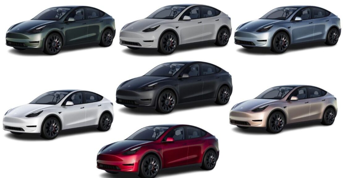 tesla model 3 y colors