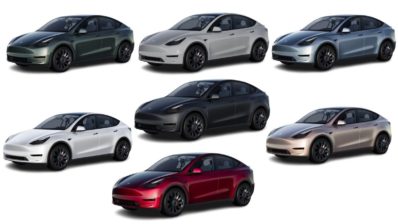 tesla model 3 y colors