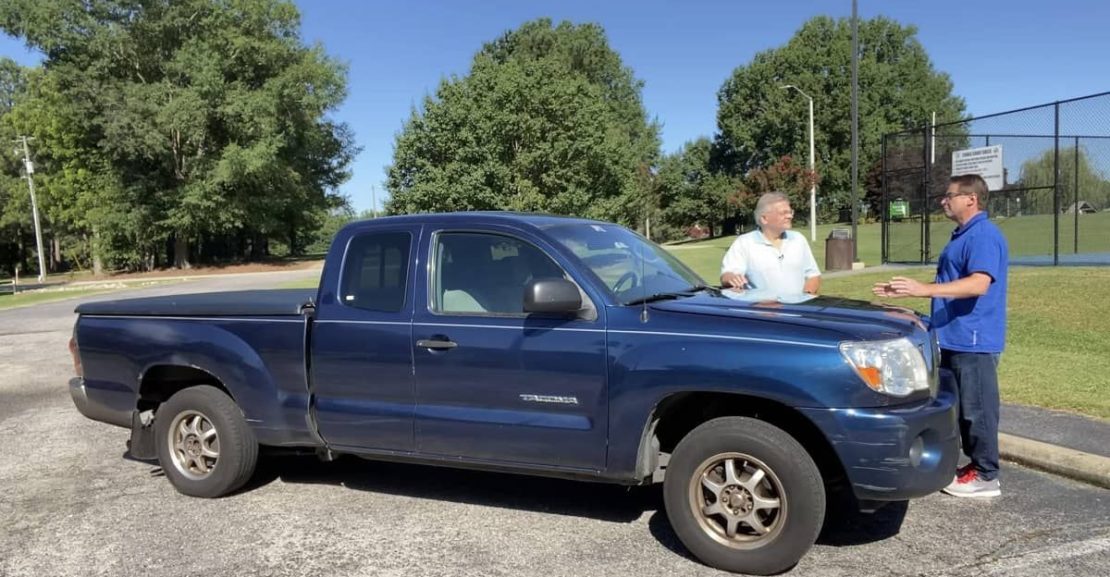 200820toyota20tacoma20access20cab20blue20front20end20profile