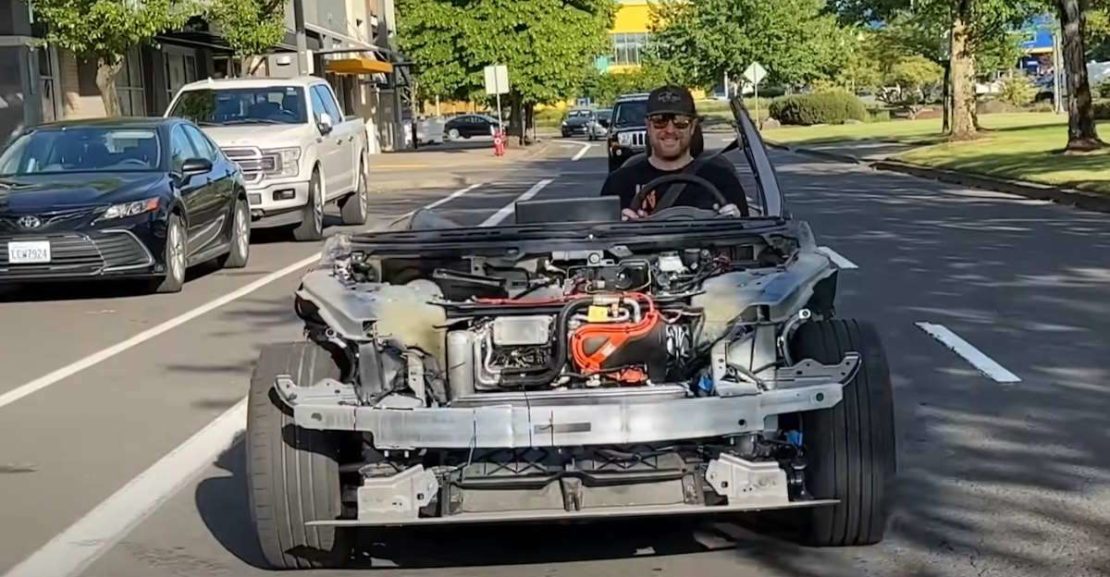 model3 test drive without body