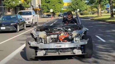 model3 test drive without body