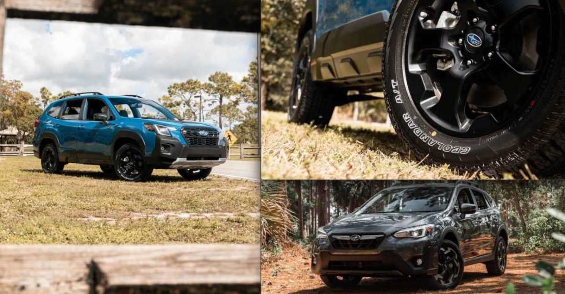 subaru forester on top of the crosstrek