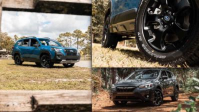 subaru forester on top of the crosstrek