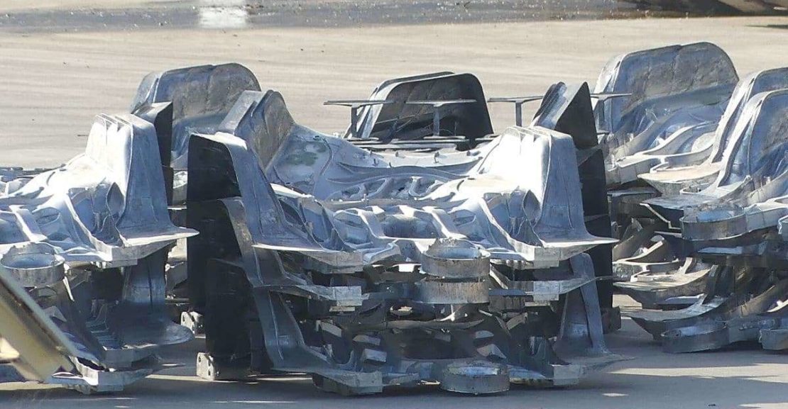 tesla cybertruck rear castings