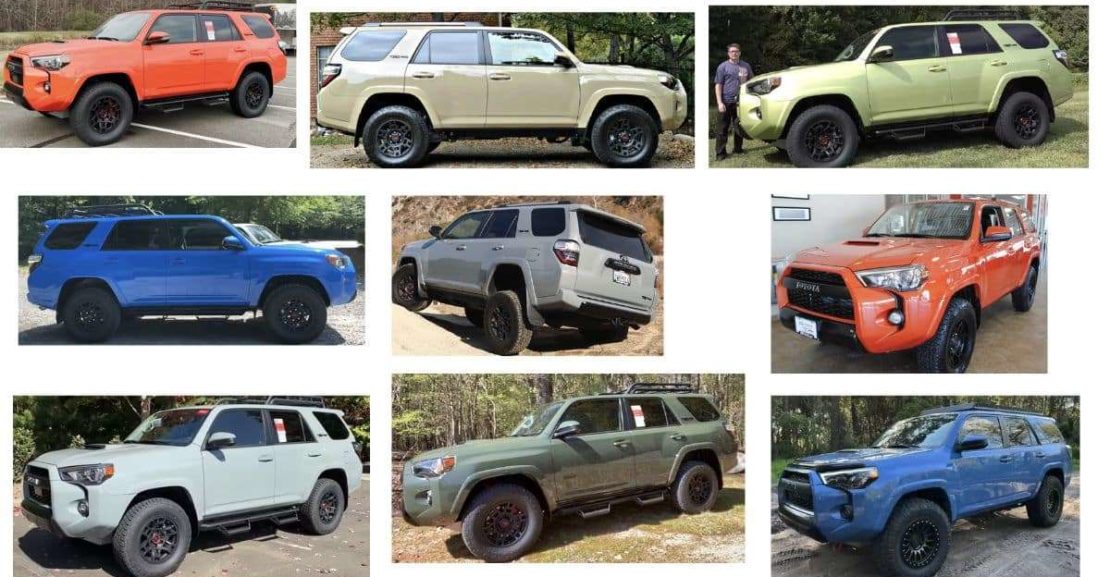 toyota 4runner trd pro colors