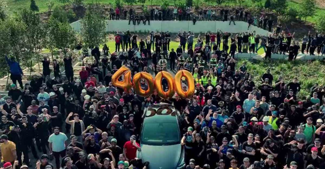 tesla giga texas 4000 celebration