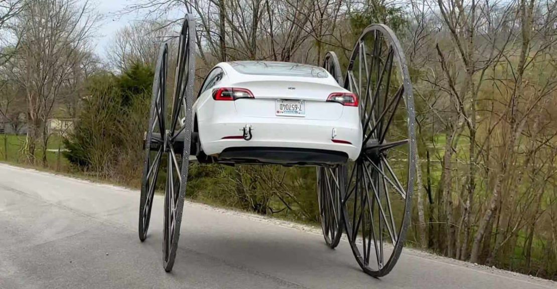 tesla modified 10 feet wheels